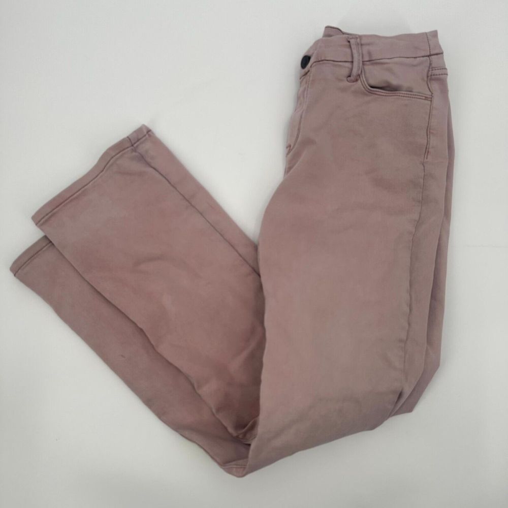 Soft Surroundings Jeans Women's 6 Pink Denim Single Stitch Mid Rise Straight Leg